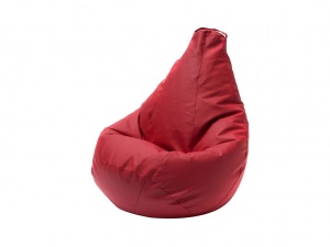 Кресло-мешок Груша красный, экокожа, XL