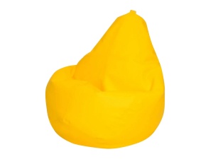 Кресло-мешок Груша желтый, экокожа, XL