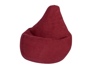 Кресло-мешок Груша бордовый, велюр, 2XL