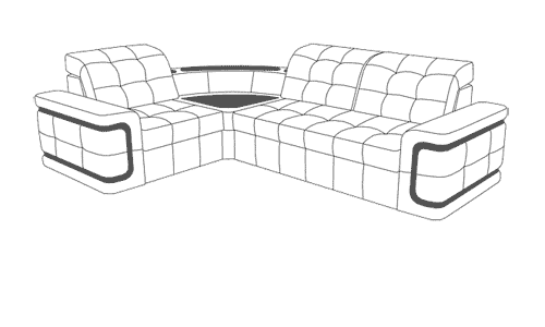 угловой диван Бест МИНИ с оттоманкой №4 (80см) купить в Москве
