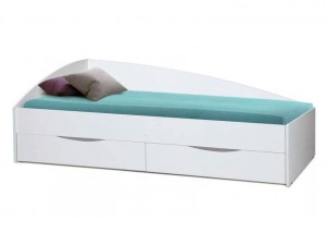 Кровать одинарная Фея-3 (асимметричная) белый