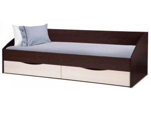Кровать одинарная Фея-3 (симметричная) венге / вудлайн кремовый