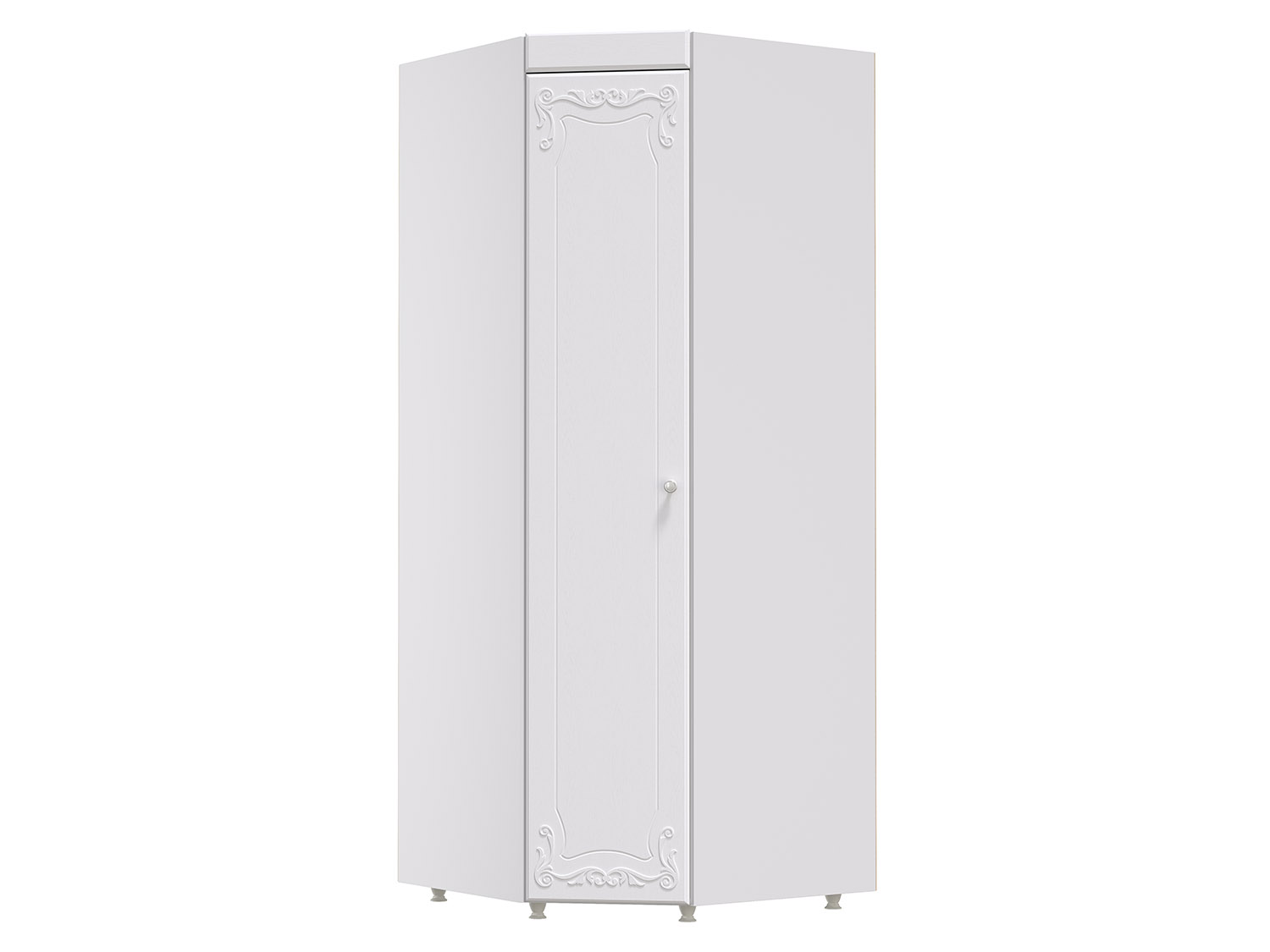 Шкаф угловой (гл.560) Италия ИТ-67 белое дерево купить в Москве