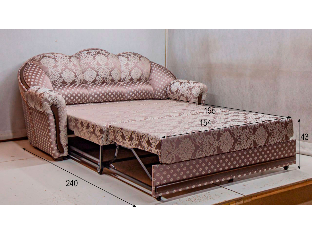 Диван Альмонд 150ТТ (жаккард Беллиссимо виола) купить в Москве