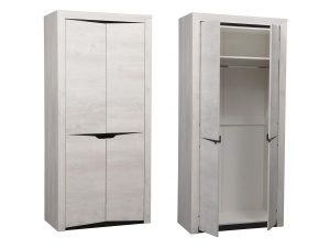 Шкаф для одежды Лючия 33.03 (2 - х дверный), Бетон пайн белый + Венге