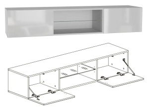 Шкаф навесной ТИП-33 Point (Поинт), белый + белый глянец
