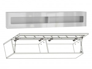 Шкаф навесной ТИП-51 Point (Поинт), белый + белый глянец