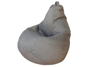 Кресло-мешок Груша серый, рогожка, XL