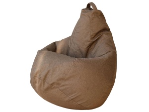 Кресло-мешок Груша светло-коричневый, рогожка, XL