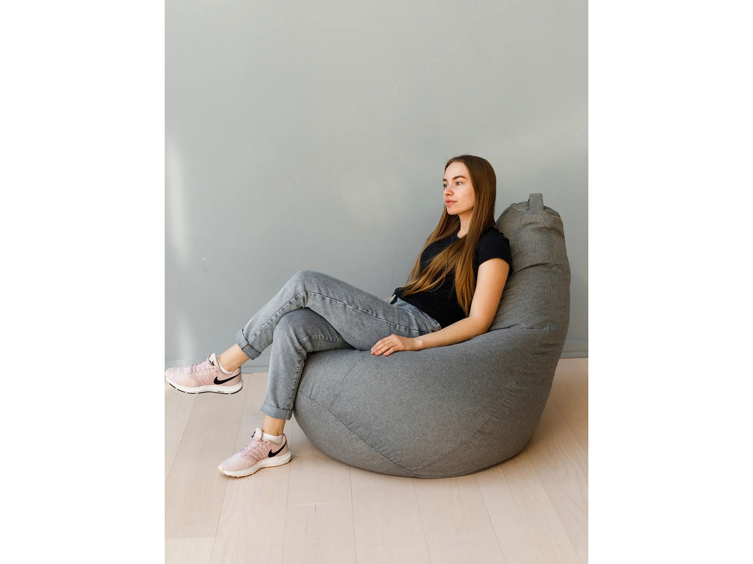 Кресло-мешок Груша серый, рогожка, 2XL купить в Москве