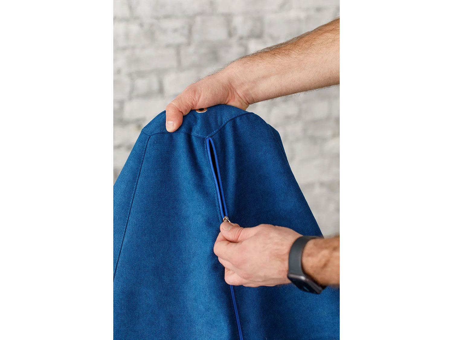 Кресло-мешок Груша синий, велюр, 2XL купить в Москве