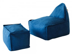 Кресло Манхеттен с пуфиком синий