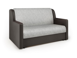 Диван Аккорд-Д экокожа шоколад и серый шенилл сп.м. 120х194