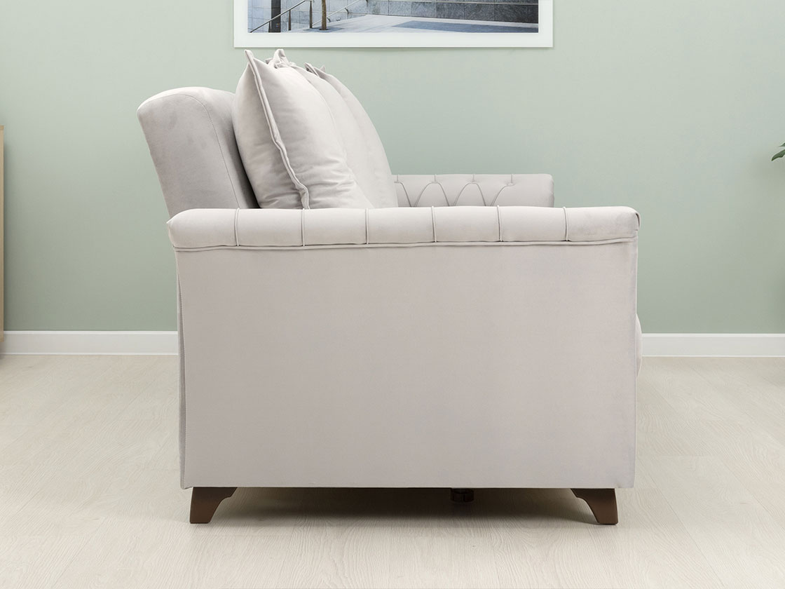 Диван Ирис арт. ТД 580 (велюр Tenerife silver) купить в Москве