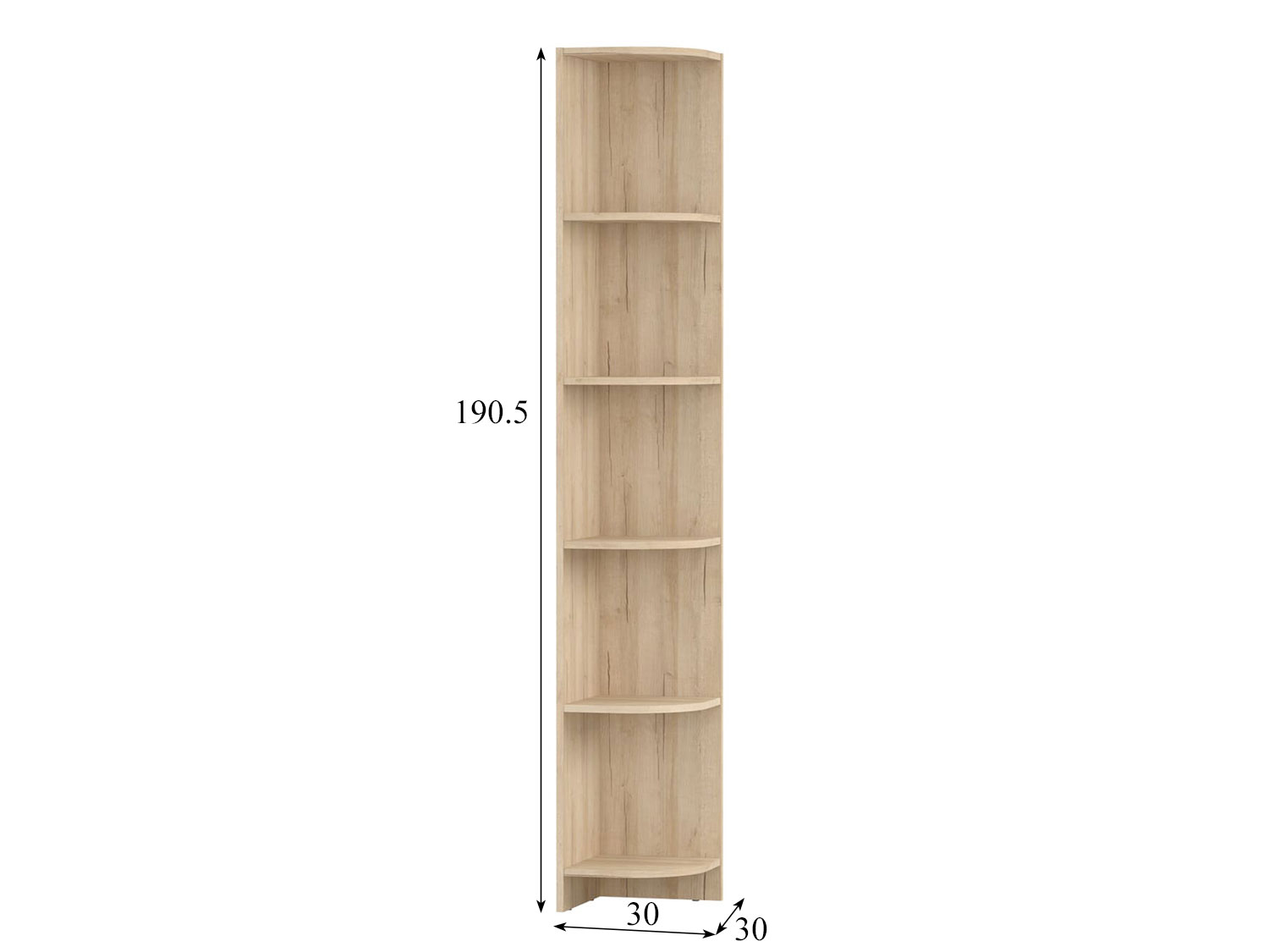 Шкаф стеллаж угловой МИККИ 6-9434, дуб ривьера купить в Москве Шкаф стеллаж угловой МИККИ 6-9434, дуб ривьера купить в Москве