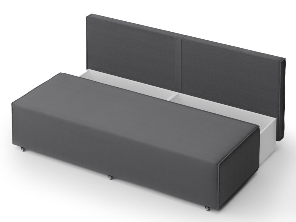 Диван раскладной недорогой Спейс 196х142, еврокнижка, ППУ, без подлокотников купить в Москве