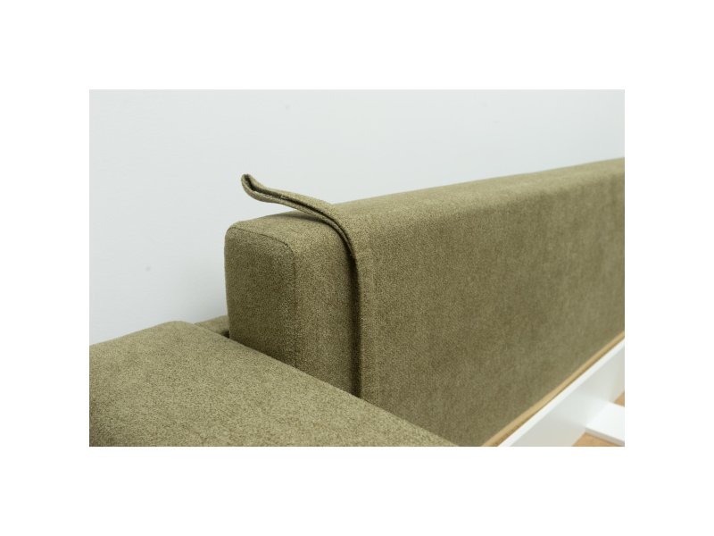 Диван угловой Оливия П-образный Melange khaki зеленый купить в Москве