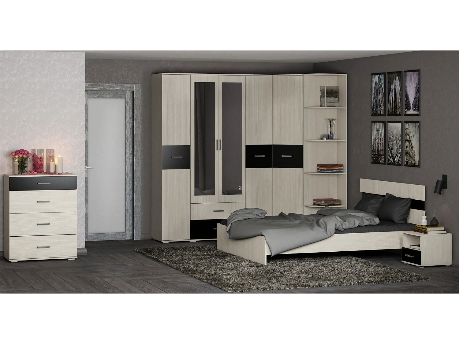 Шкаф Сити 6, Белая Аляска купить в Москве Шкаф Сити 6, Белая Аляска купить в Москве