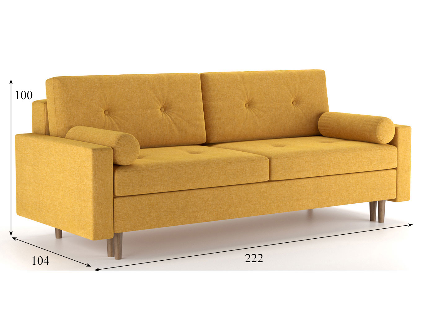 Диван Массимо (рогожка Savana Plus Yellow) купить в Москве
