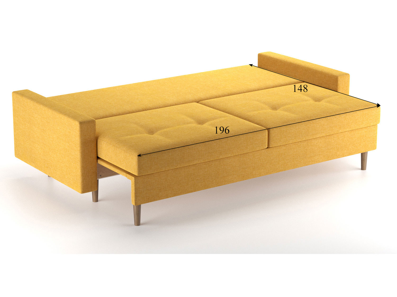 Диван Массимо (рогожка Savana Plus Yellow) купить в Москве