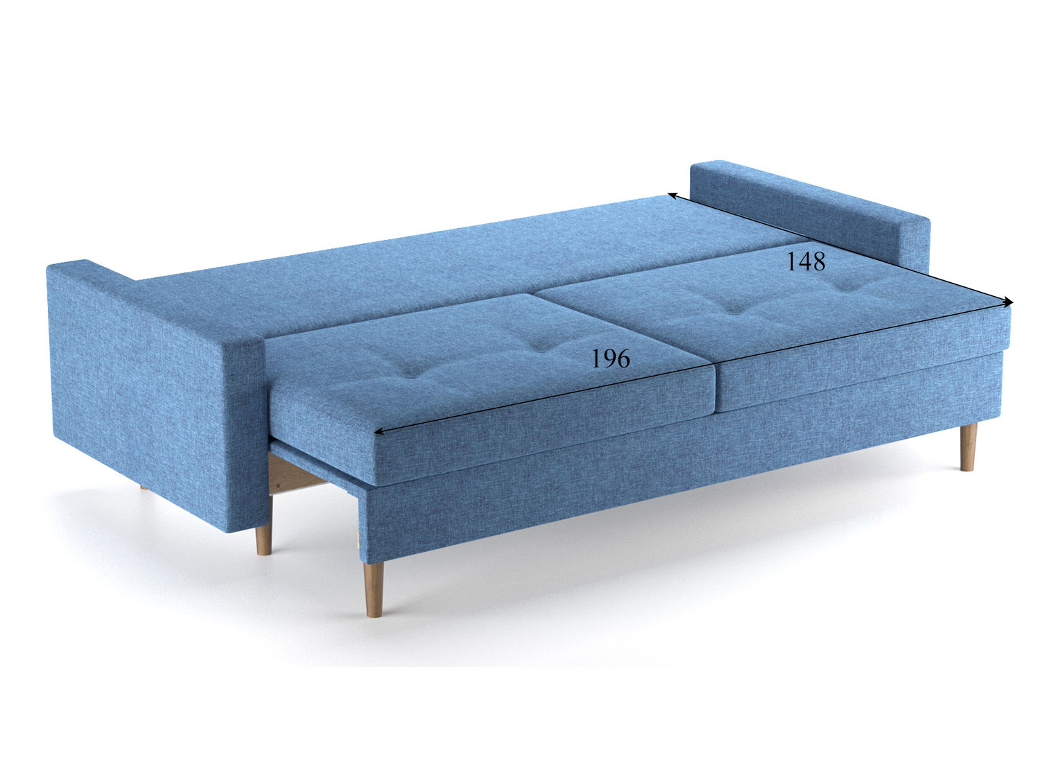 Диван Массимо (рогожка Savana Plus Blue) купить в Москве