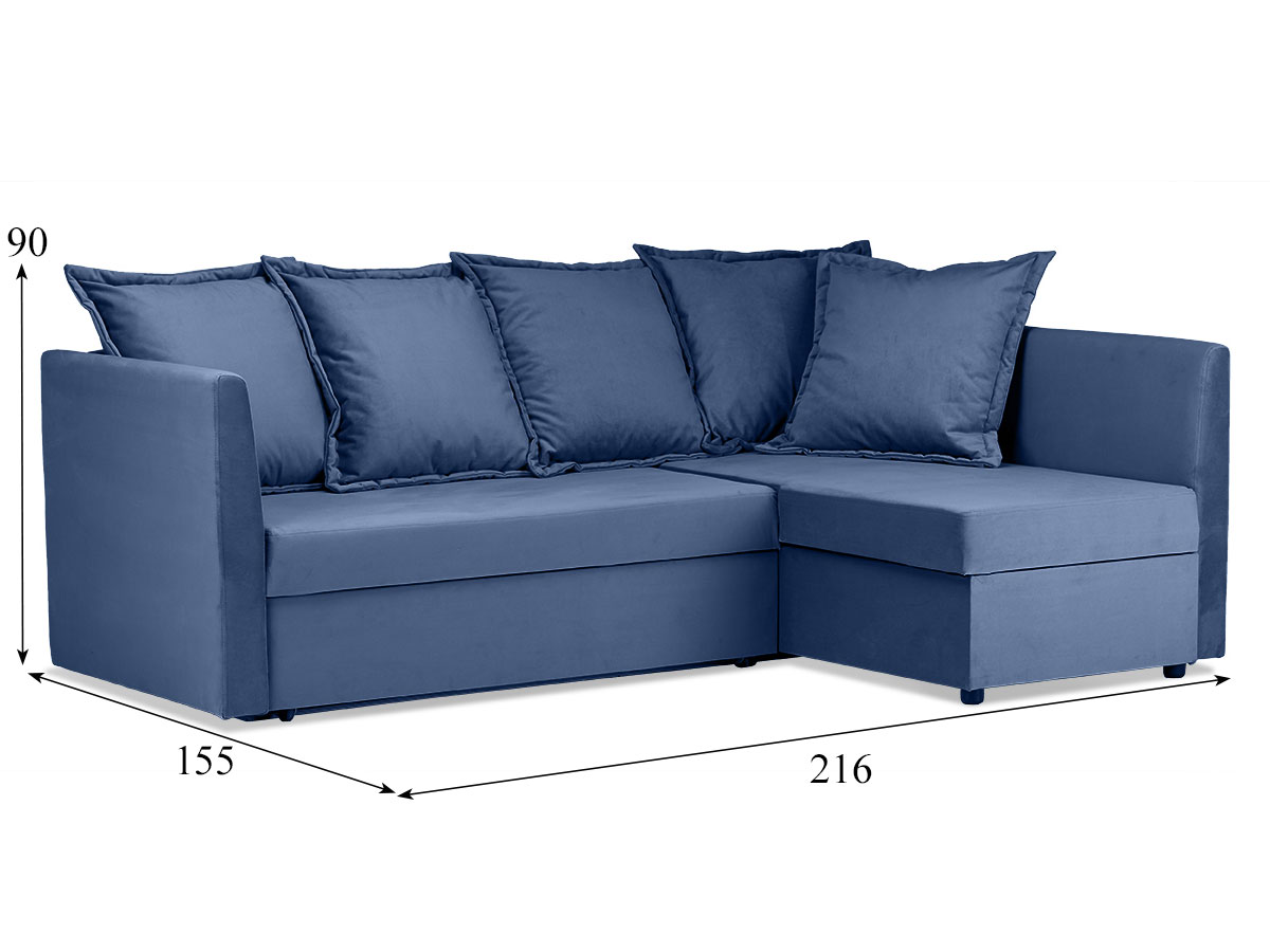 Диван угловой Хольмсунд (велюр Velutto 46), правый купить в Москве Диван угловой Хольмсунд (велюр Velutto 46), правый купить в Москве