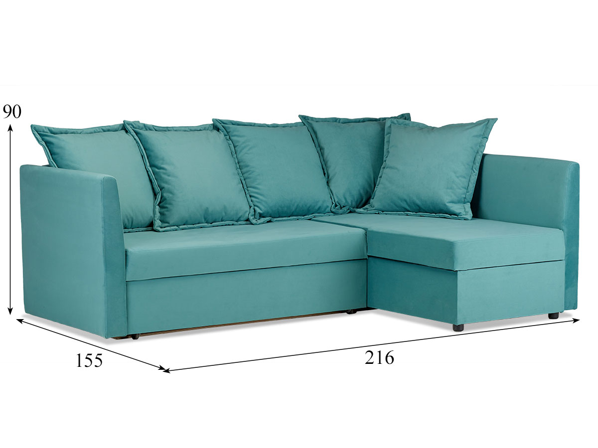 Диван угловой Хольмсунд (велюр Velutto 44), правый купить в Москве Диван угловой Хольмсунд (велюр Velutto 44), правый купить в Москве