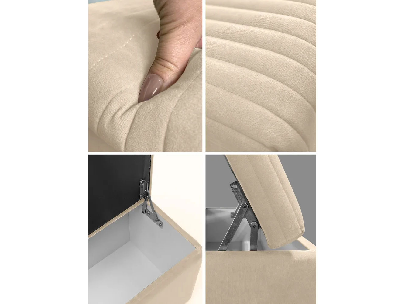 Банкетка А10 с ящиком бежевый №4 купить в Москве