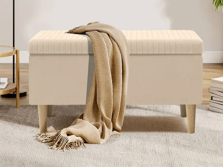 Банкетка А10 с ящиком бежевый №4 купить в Москве