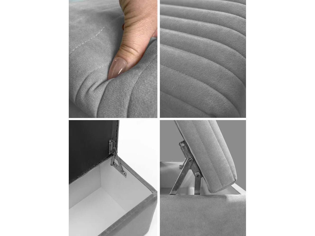 Банкетка А10 с ящиком серый №25 купить в Москве