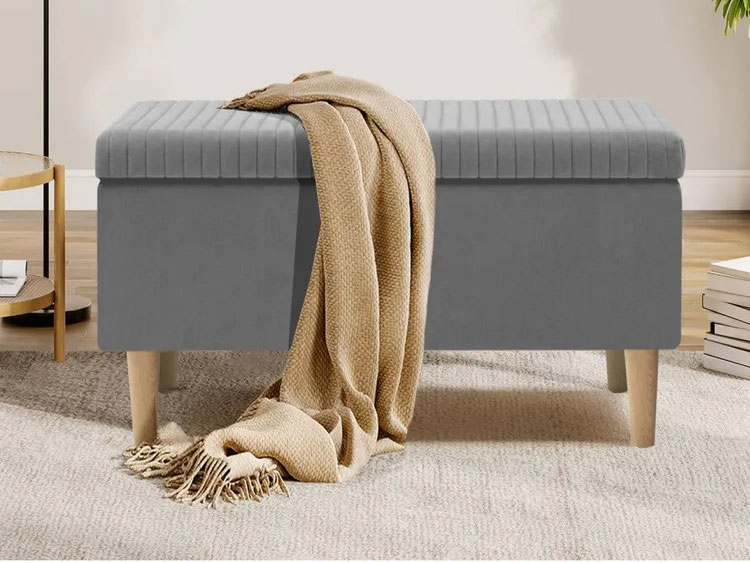 Банкетка А10 с ящиком серый №25 купить в Москве