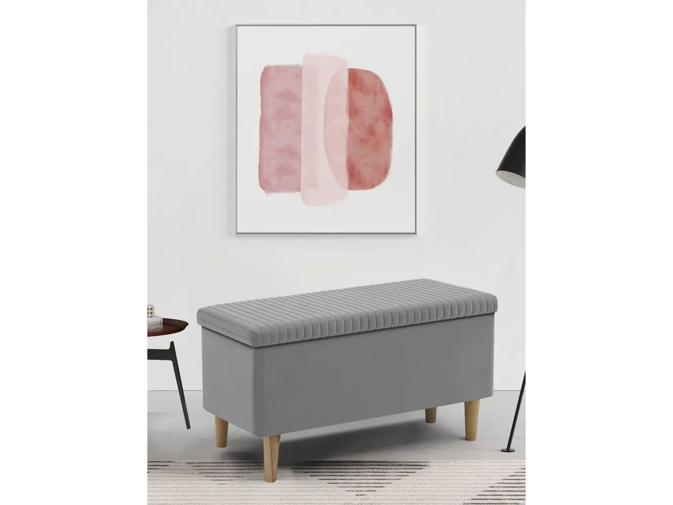 Банкетка А10 с ящиком серый №25 купить в Москве