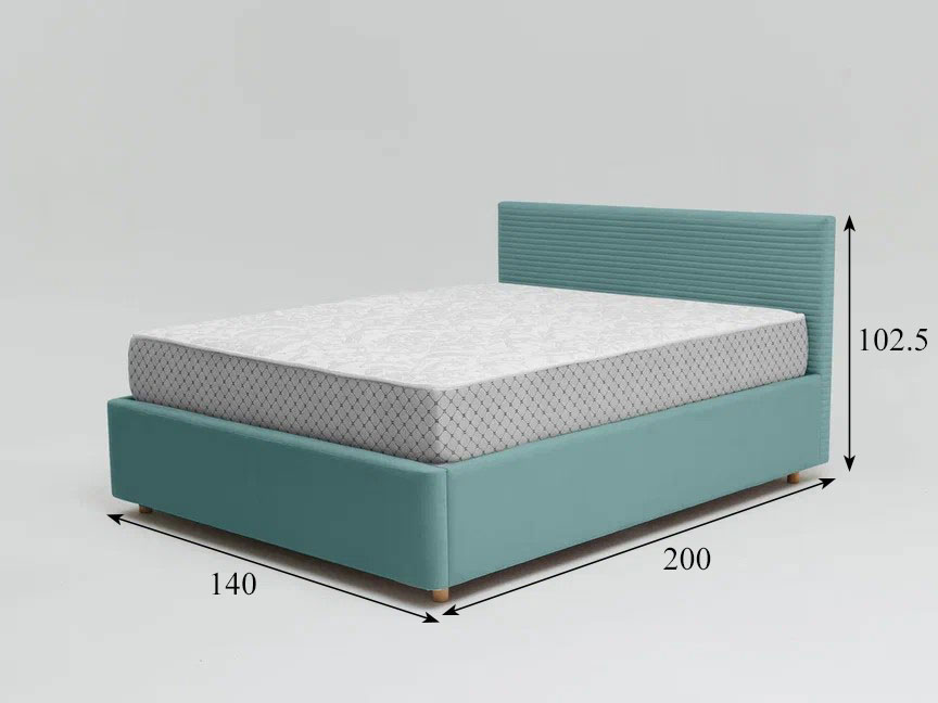 Кровать Event Loft 1400 с основанием, бирюза №21 купить в Москве Кровать Event Loft 1400 с основанием, бирюза №21 купить в Москве