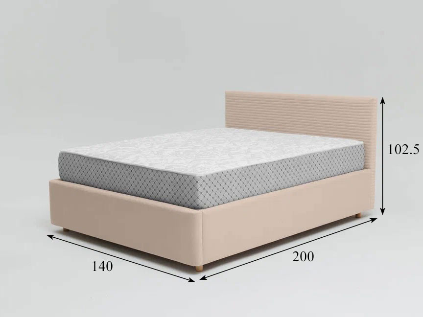 Кровать Event Loft 1400 с основанием, бежевый №4 купить в Москве Кровать Event Loft 1400 с основанием, бежевый №4 купить в Москве