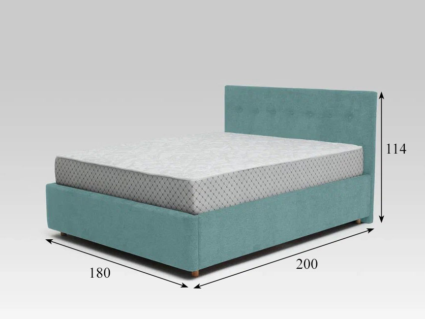 Кровать Nova 1800 с основанием, бирюза №21 купить в Москве Кровать Nova 1800 с основанием, бирюза №21 купить в Москве