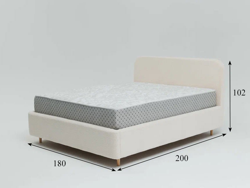 Кровать Fly 1800 с основанием, белый купить в Москве Кровать Fly 1800 с основанием, белый купить в Москве