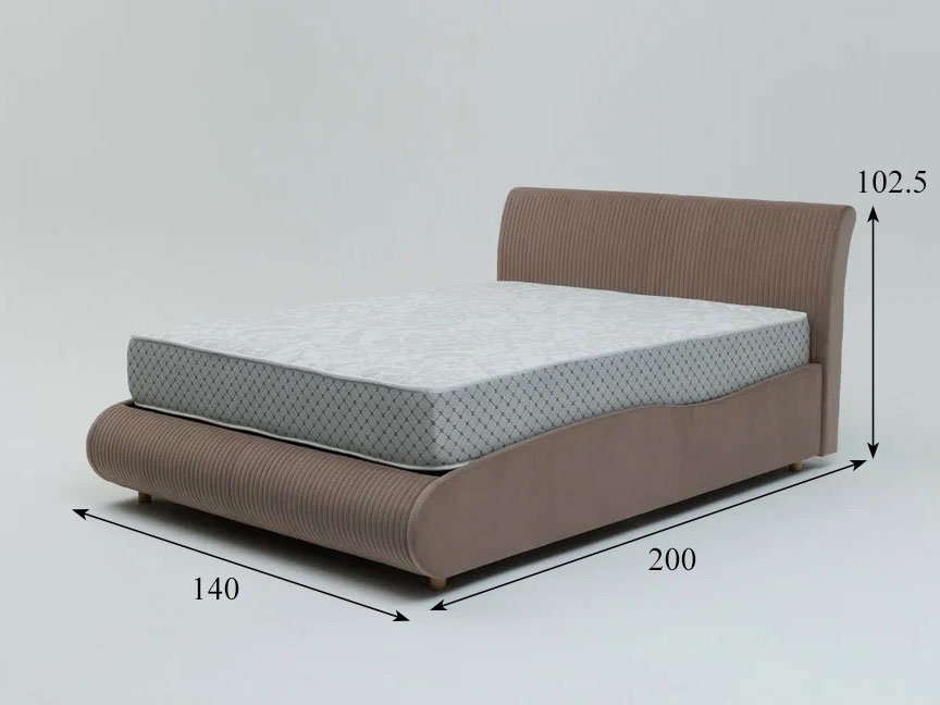 Кровать Нефертити 1400 с основанием, какао №8 купить в Москве Кровать Нефертити 1400 с основанием, какао №8 купить в Москве