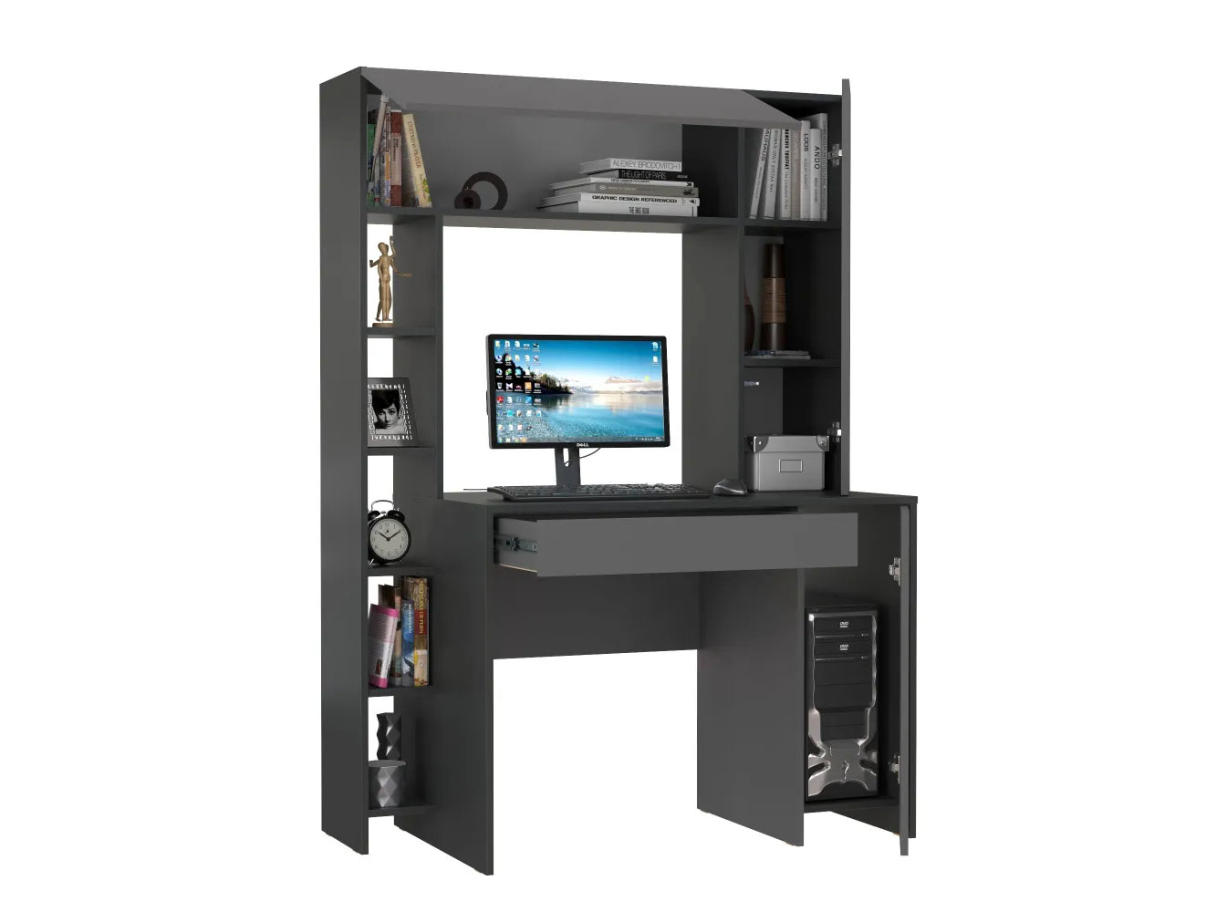 Стол компьютерный Комфорт 12.71 Антрацит / Темно-серый купить в Москве