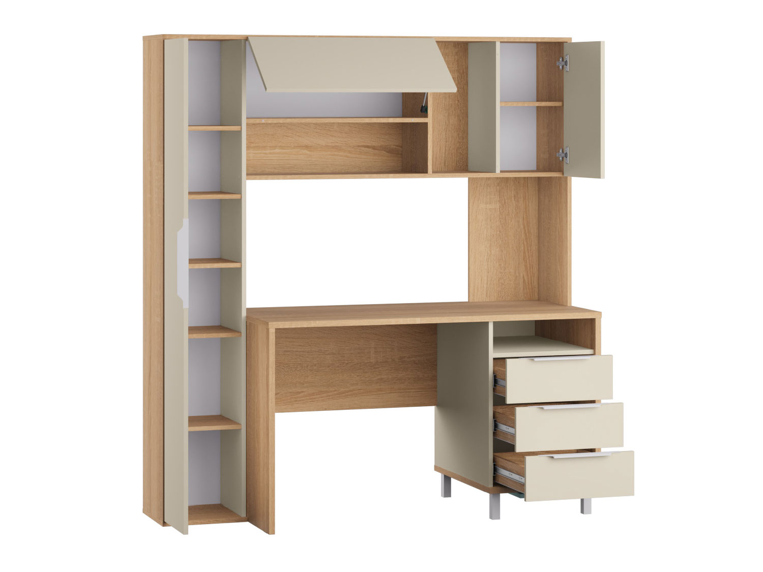 Стол компьютерный Комфорт 12.95 N Дуб Сонома / Сатин купить в Москве