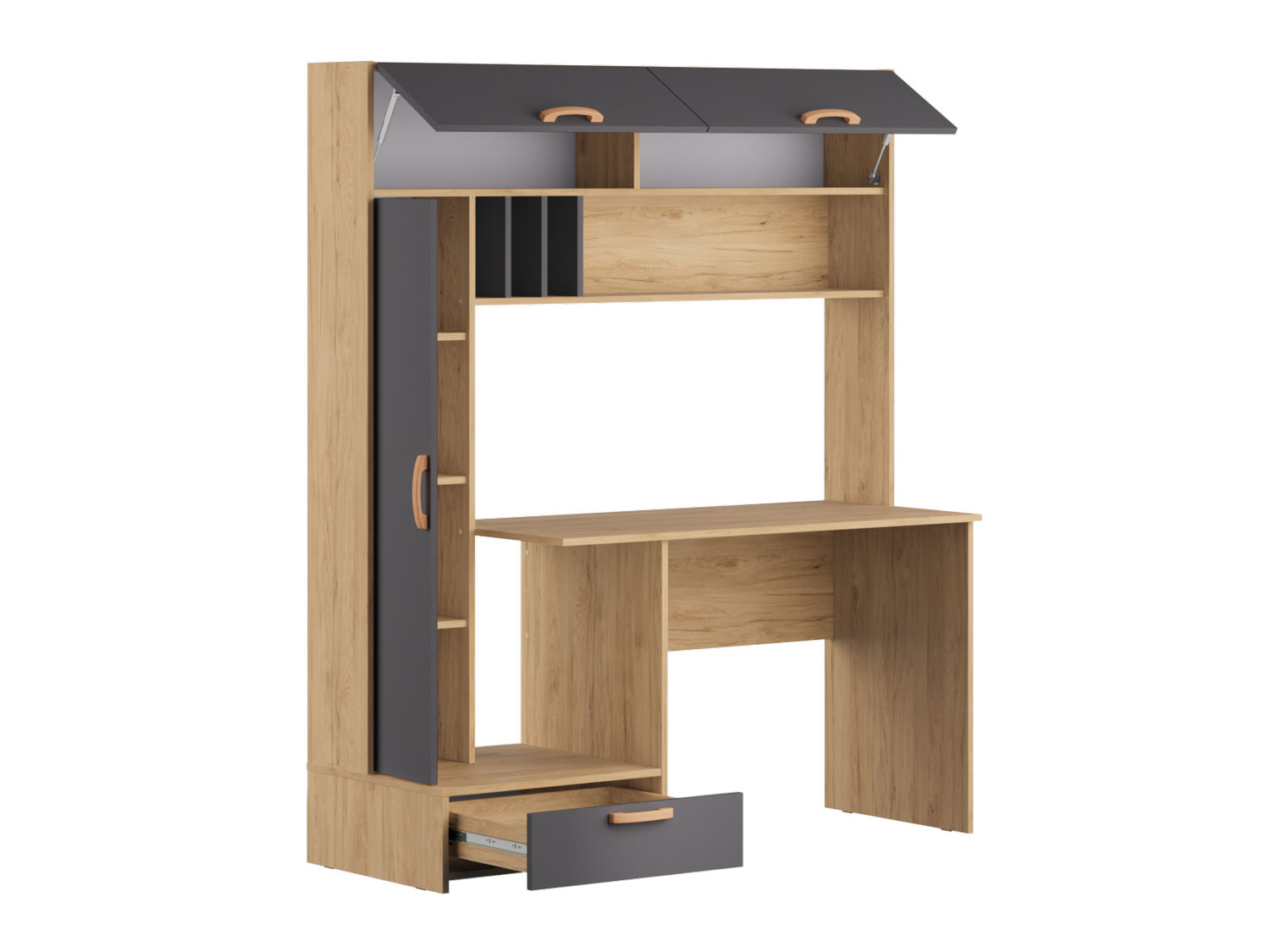 Стол письменный Лайт 03.243 H Гикори Рокфорд натуральный / Темно-серый купить в Москве