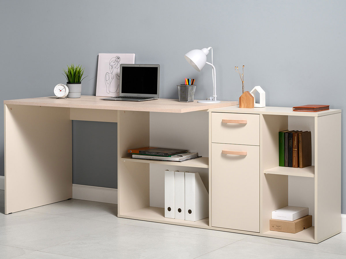 Стол письменный Лайт 03.245 F Сатин / Дуб эндгрейн купить в Москве