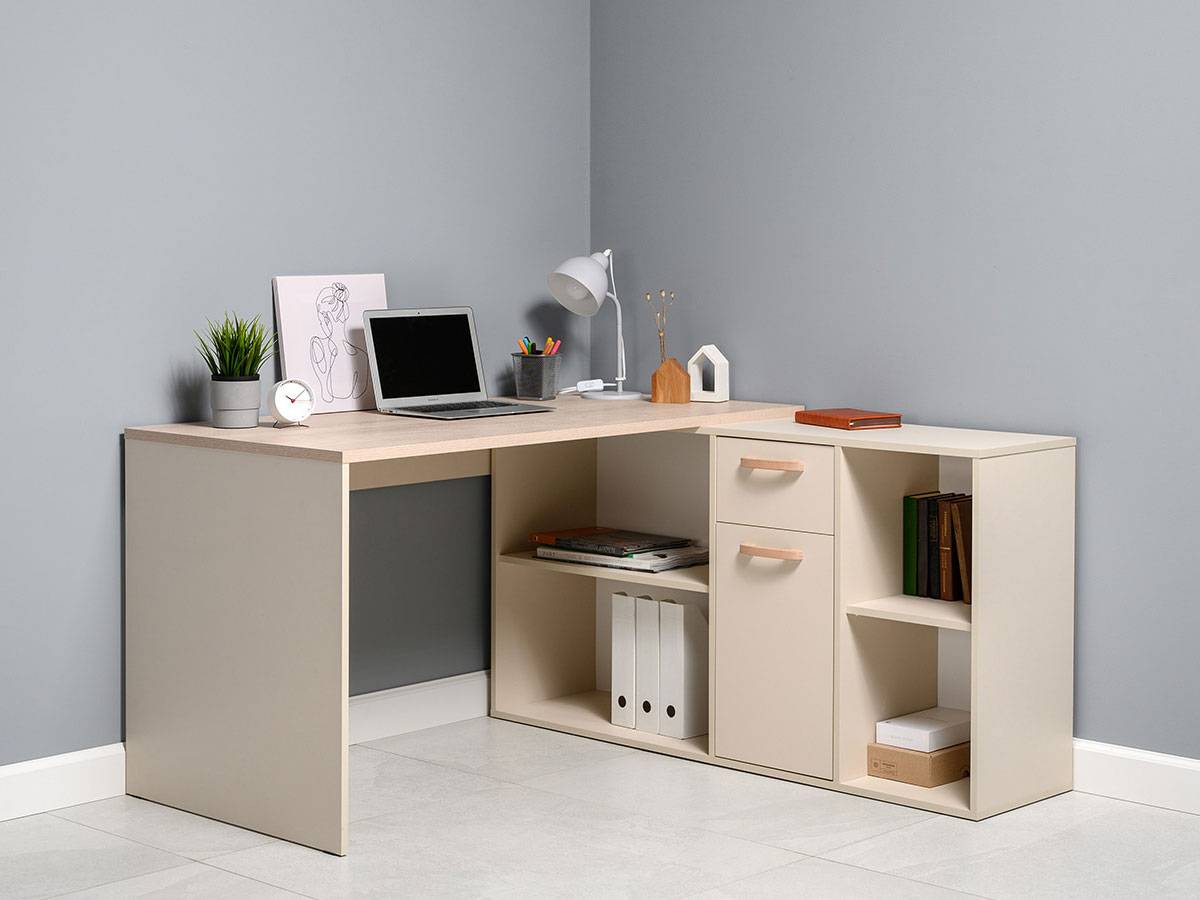 Стол письменный Лайт 03.245 F Сатин / Дуб эндгрейн купить в Москве