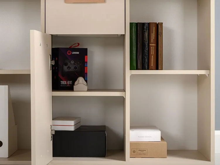 Стол письменный Лайт 03.245 F Сатин / Дуб эндгрейн купить в Москве