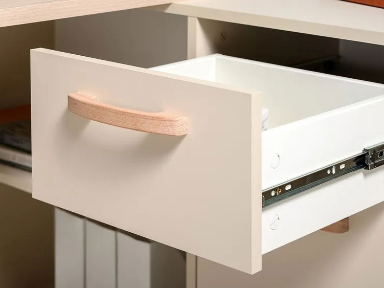 Стол письменный Лайт 03.245 F Сатин / Дуб эндгрейн купить в Москве