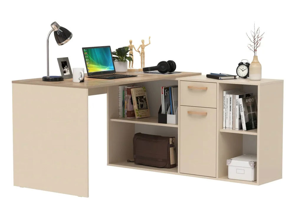 Стол письменный Лайт 03.245 F Сатин / Дуб эндгрейн купить в Москве