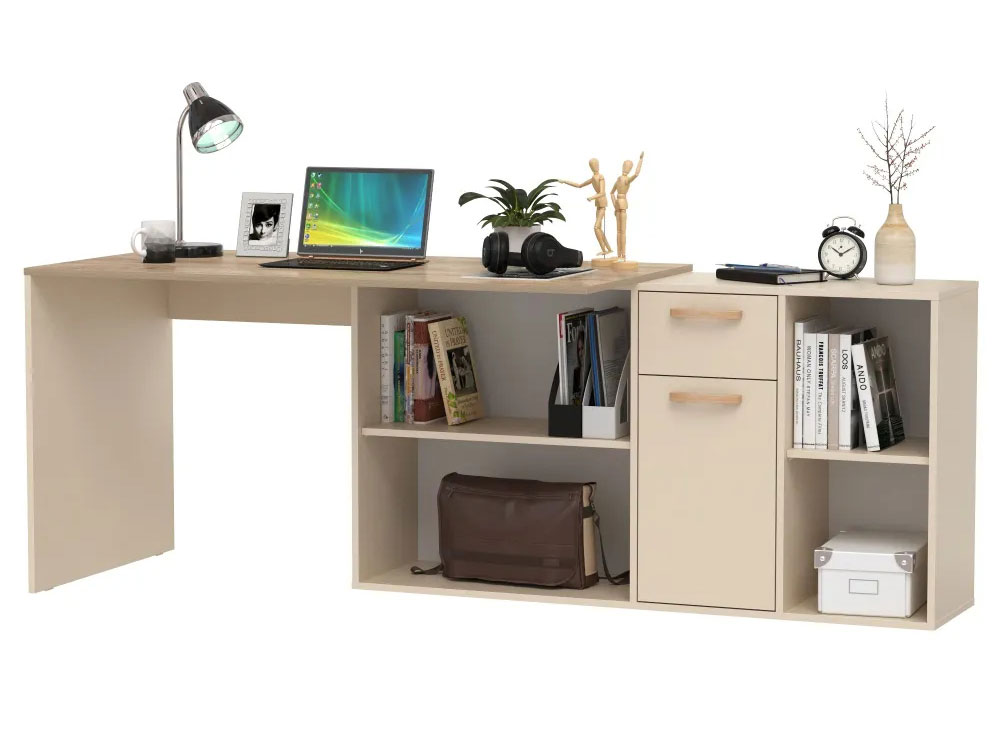 Стол письменный Лайт 03.245 F Сатин / Дуб эндгрейн купить в Москве