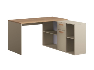 Стол письменный Лайт 03.245 F Сатин / Дуб эндгрейн