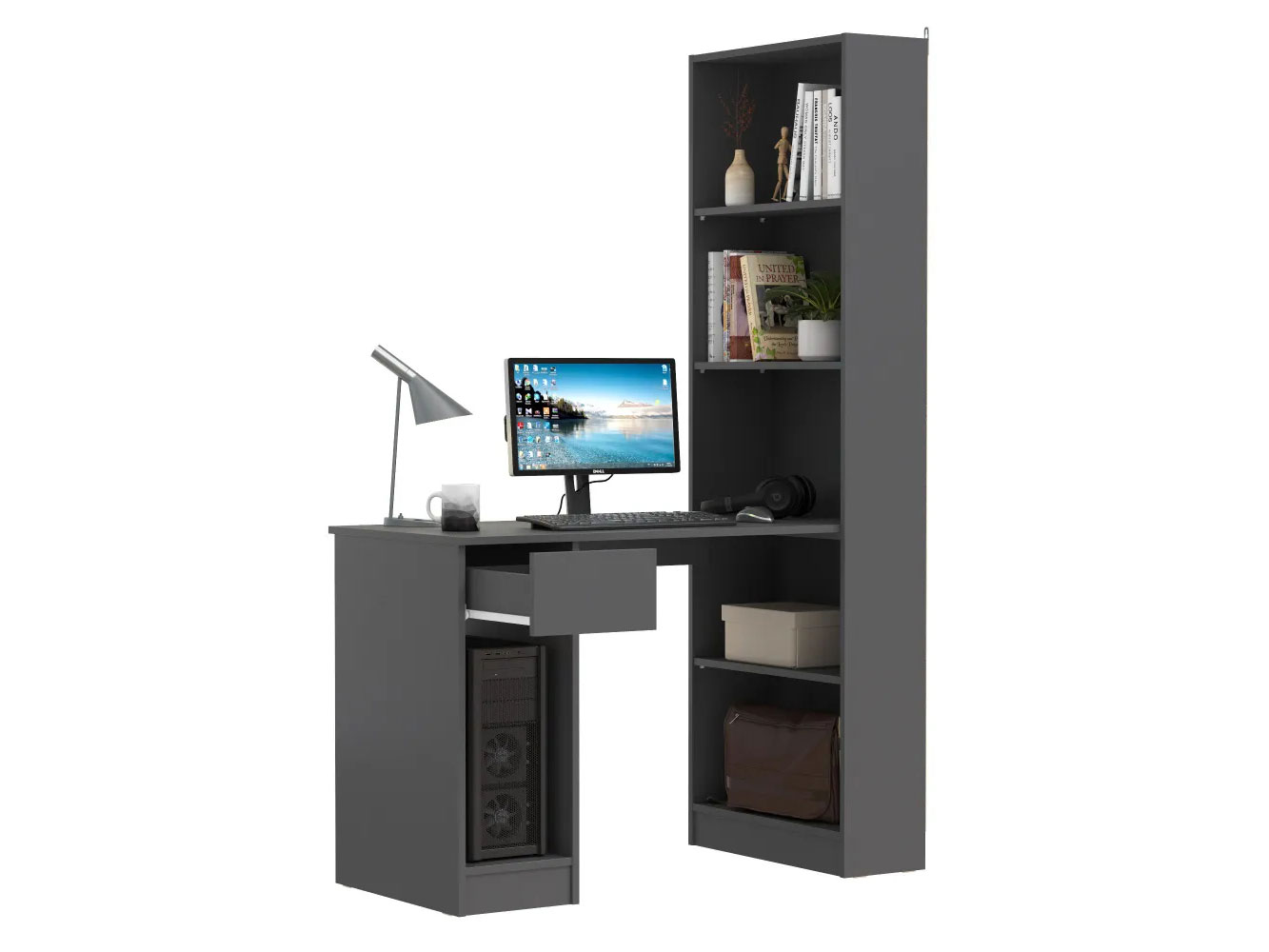 Стол-шкаф Лайт 10.01 Темно-серый купить в Москве