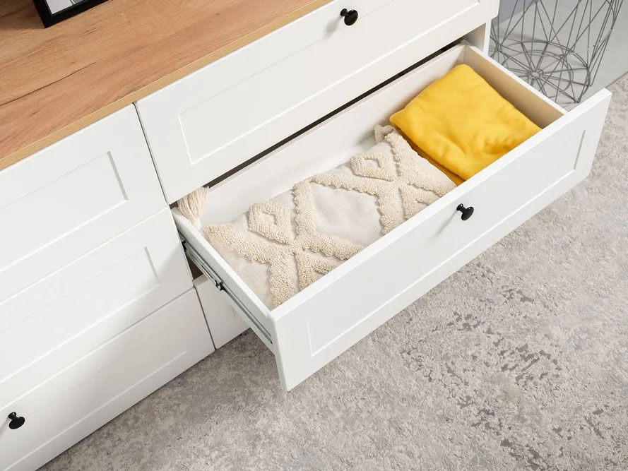 Комод Остин 16.240 Белый шагрень/Дуб Золотой CRAFT купить в Москве