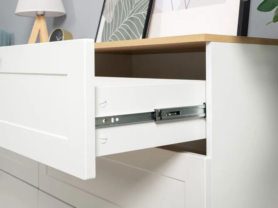 Комод Остин 16.240 Белый шагрень/Дуб Золотой CRAFT купить в Москве